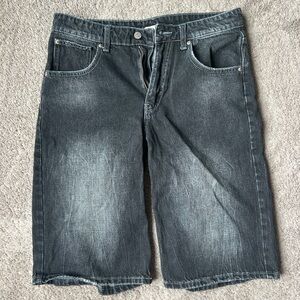 Men's Gray Denim Shorts